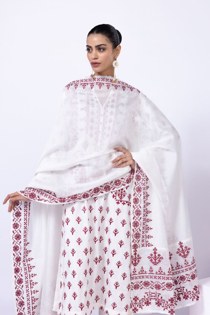Embroidered | Cotton Net | Dupatta | null