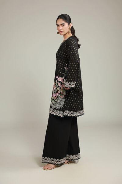 Embroidered | Jacquard | Black Tailored Set | GBP 55.00