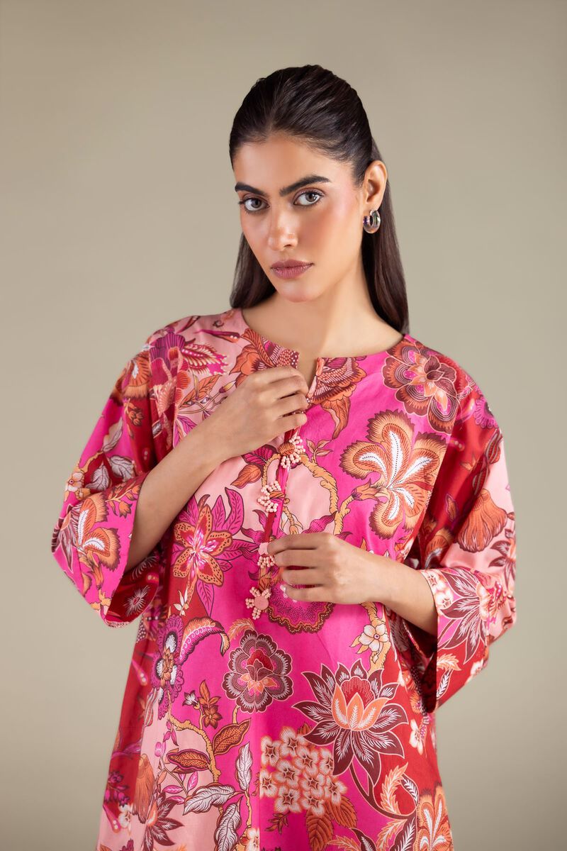 Printed | Cambric | Floral Keyhole Kurta | GBP 20.00