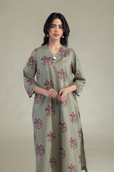 Printed | Cambric | Long V-Neck Kurta | GBP 30.00