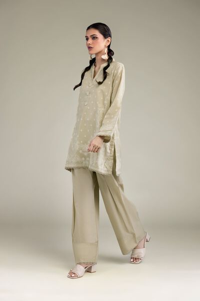 Dyed | Cambric | Solid Beige Shalwar | GBP 20.00