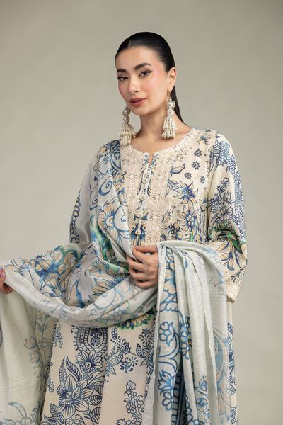 Embroidered | Polyester Silk | Floral Silk Dupatta | GBP 25.00