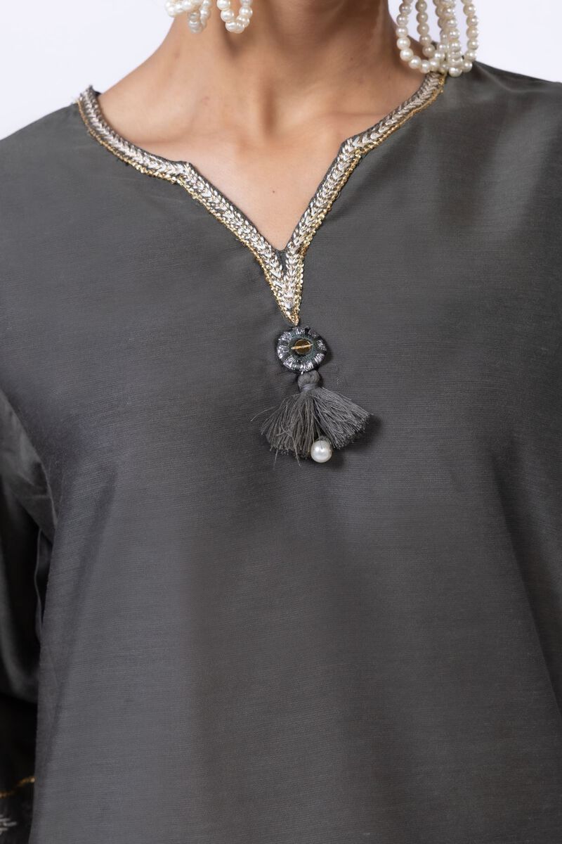Embroidered | Raw Silk | Kurta | GBP 40.00