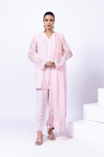 Embroidered | Crosshatch Raw Silk | Shalwar | GBP 7.50