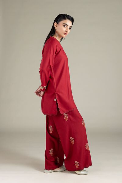 Embroidered | Heavy Blended Viscose | Pants | GBP 32.00