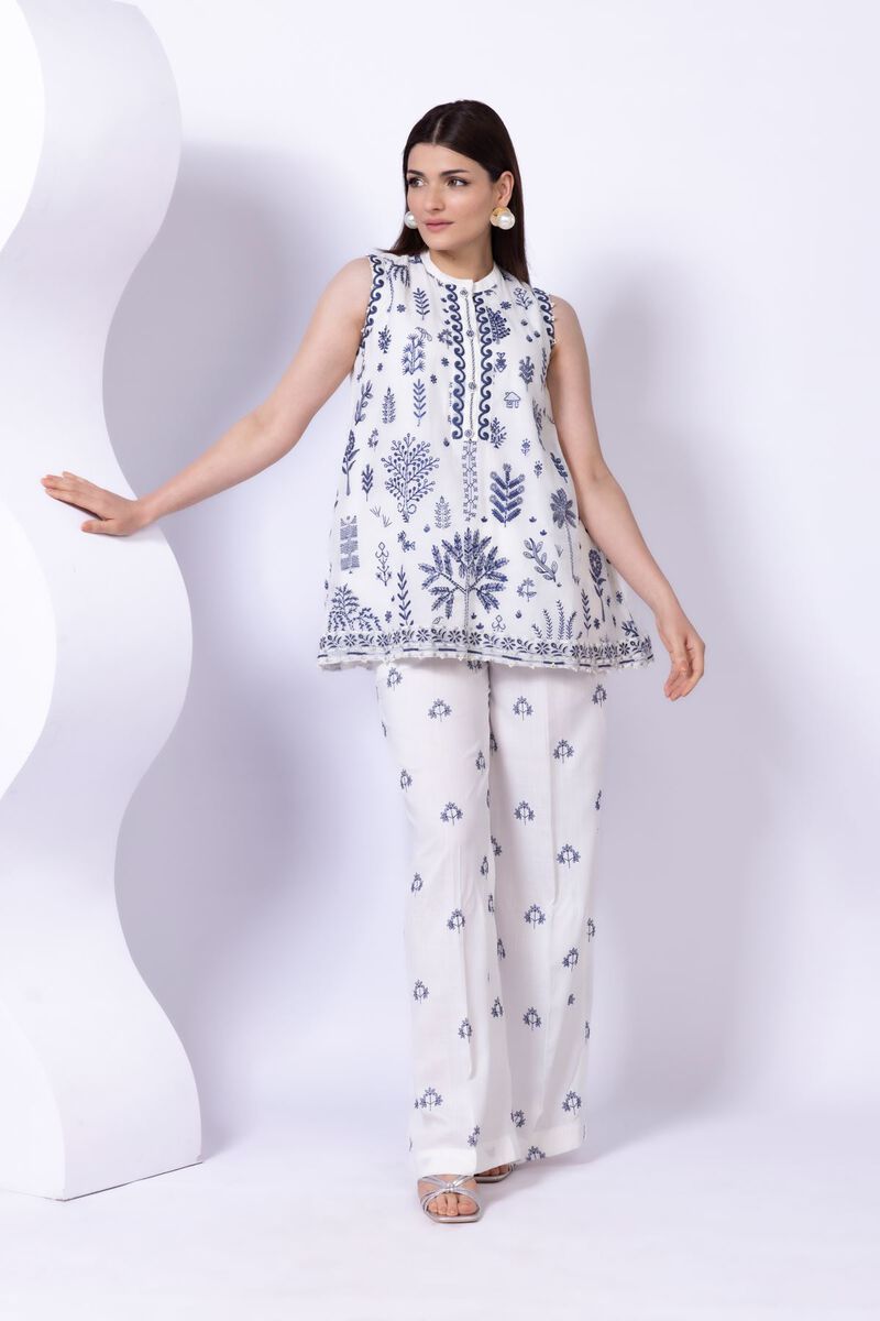 Embroidered | Paper Silk | Kurta | GBP 40.00