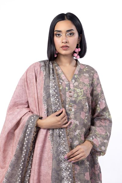 Printed | Textured Cotton | Tailored 3 Piece | GBP 40.00
