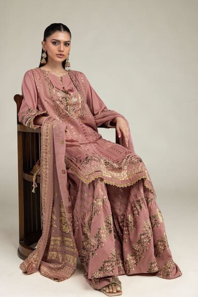 Embroidered | Raw Silk | 3 Piece Co-ord Set | GBP 130.00