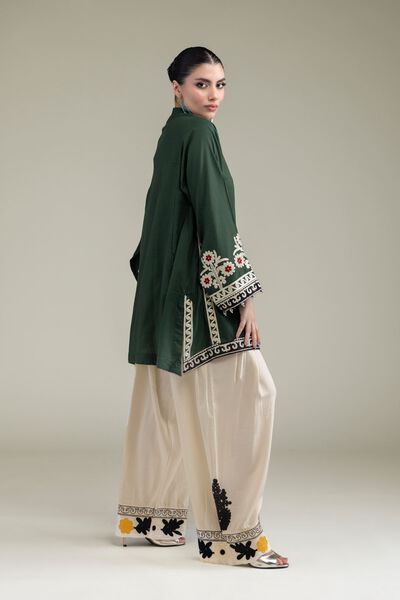 Embroidered | Raw Silk | Silk Floral Shalwar | GBP 25.00
