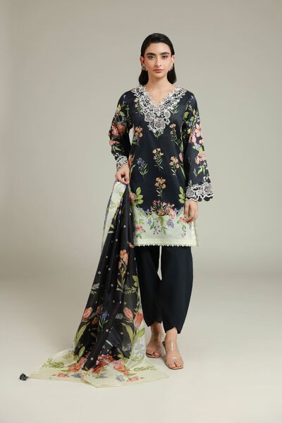 Printed | Satin | Fabrics 3 Piece | GBP 40.00