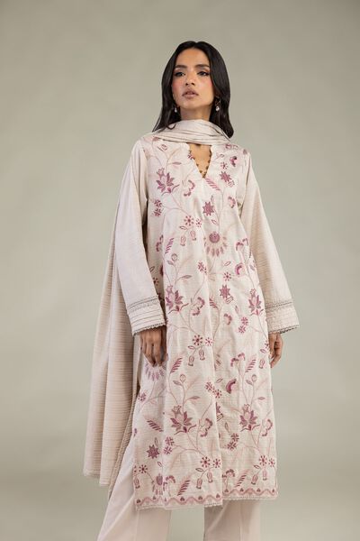 Embroidered | Messuri Dobby | Floral Tailored 3-Piece | GBP 75.00
