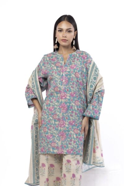 Printed | Khaddar | Tailored 3 Piece | GBP 40.00