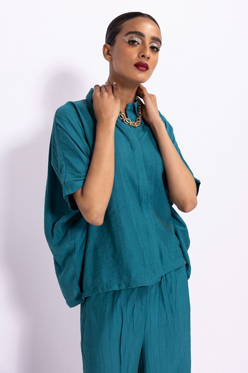 Button Down Blouse, GREEN, hi-res image number null