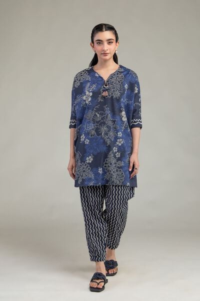 Printed | Cotton Dobby | Cotton Navy Shalwar  | GBP 25.00