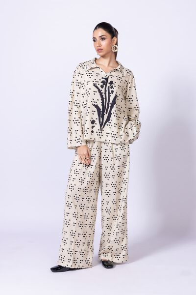 Printed | Dull Raw Silk | Blouse | GBP 30.00