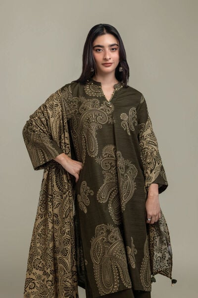 Printed | Light Khaddar | Khaddar 3-Piece Tailored | GBP 55.00