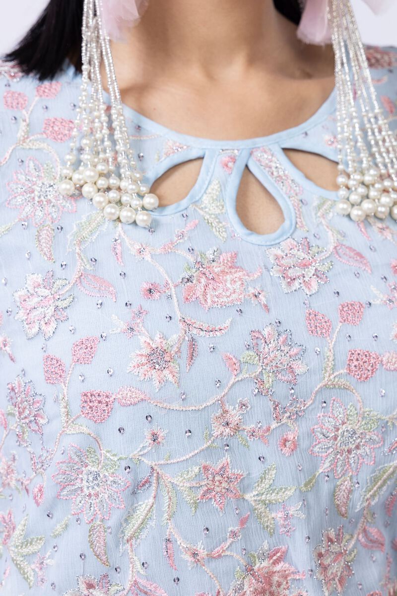 Embroidered | Polyester Crinkle Chiffon | Kurta | GBP 70.00