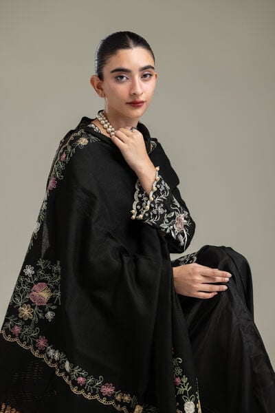 Embroidered | Raw Silk | Thai Silk Shawl | GBP 35.00