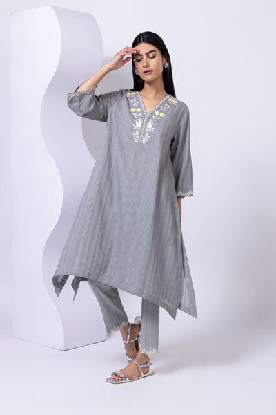 Embroidered | Leno | Kurta | GBP 12.50