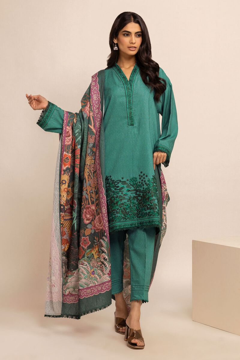 Embroidered | Karandi | Fabrics 3 Piece | null