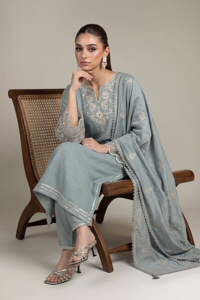 Embroidered | Polyester Silk | Silk Embroidered Dupatta | GBP 35.00