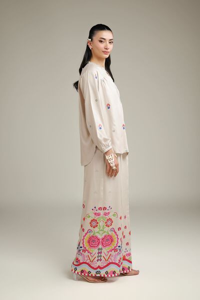 Embroidered | Viscose Crepe | Trousers | GBP 25.00