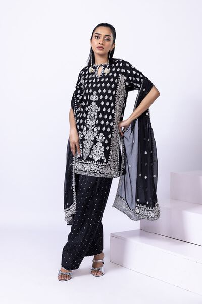 Embroidered | Polyester Crinkle Chiffon | Kurta | GBP 70.00