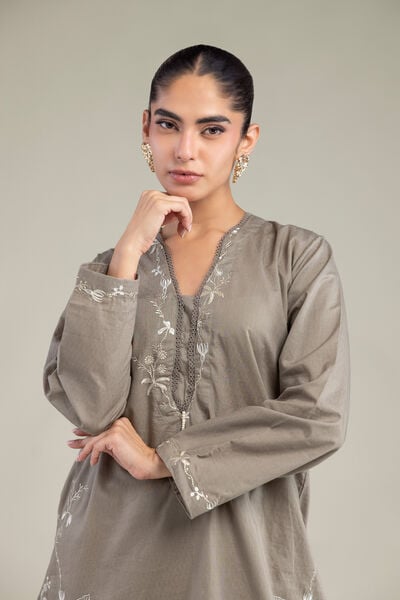 Embroidered | Cotton Dobby | Short Cotton Kurta | GBP 35.00