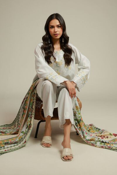 Embroidered | Dobby | Tailored 3-Piece Set | GBP 60.00