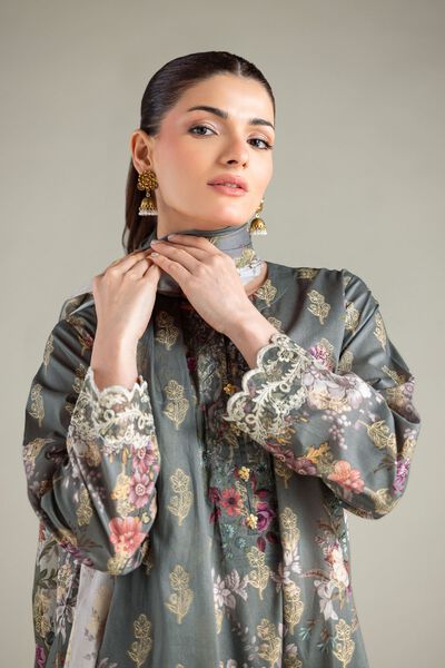 Embroidered | Jacquard | Fabrics 3 Piece | GBP 40.00
