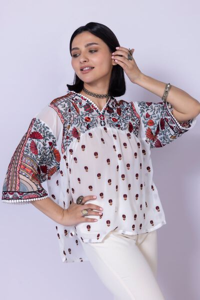 Embroidered | Georgette Chiffon | Blouse | GBP 7.50
