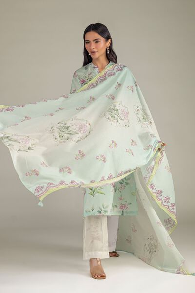 Printed | Lawn | Mint Lawn Dupatta | GBP 25.00