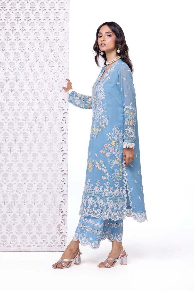 Embroidered | Polyester Crinkle Chiffon | Kurta | null