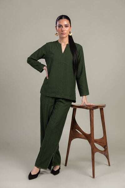 Dyed | Crepe | Short V-Neck Tunic | GBP 30.00