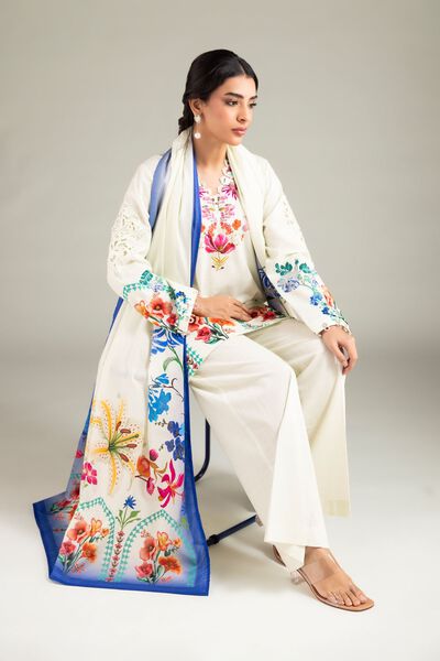 Embroidered | Textured Cotton | Kurta | GBP 15.00