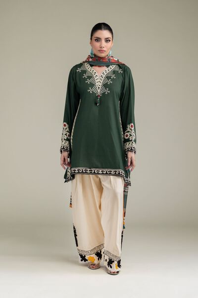 Embroidered | Raw Silk | Short Silk Kurta | GBP 35.00