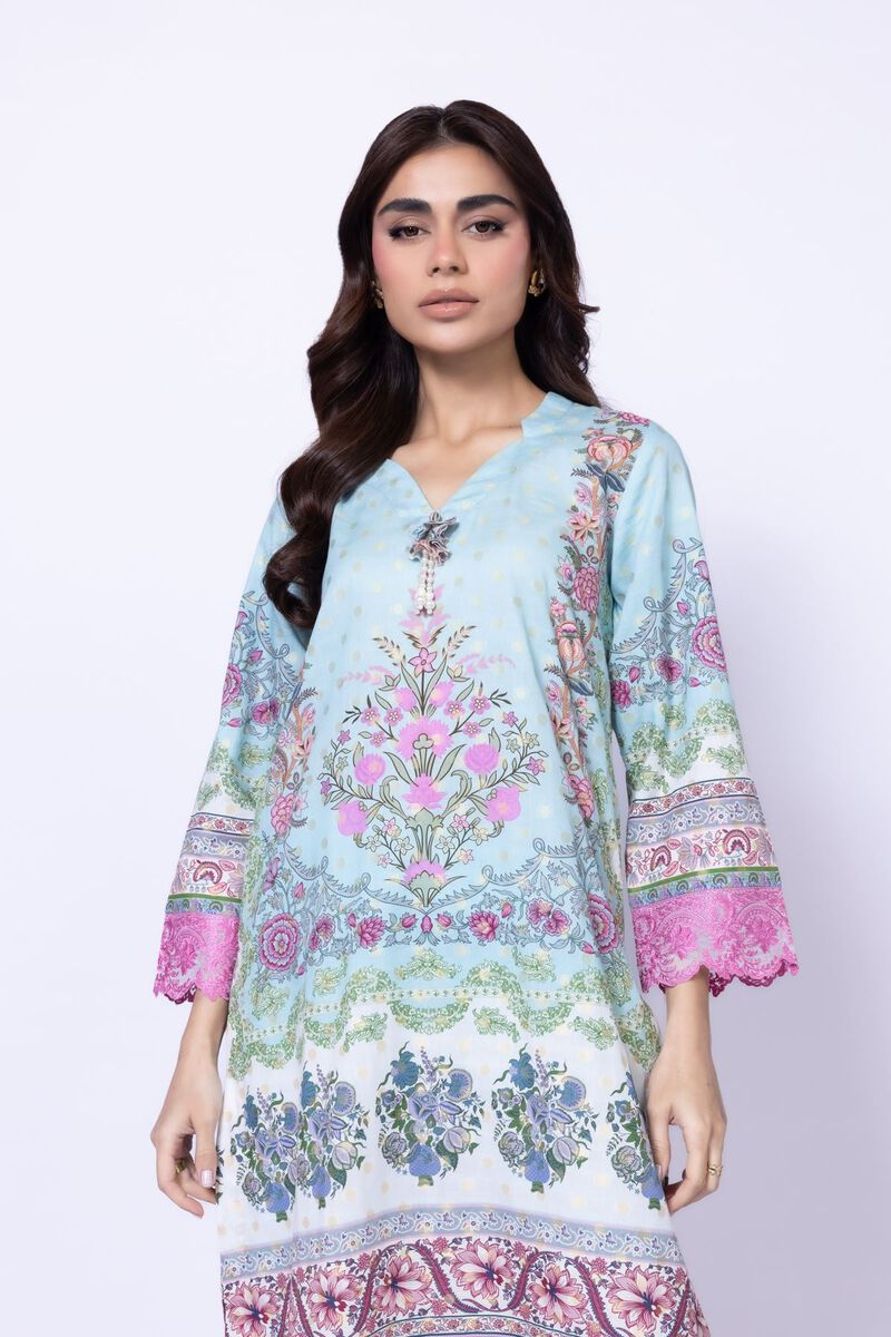 Embroidered | Cotton Polyester Broshia Jacquard | Kurta | null