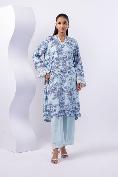 Embroidered | Crosshatch Raw Silk | Kurta | GBP 35.00
