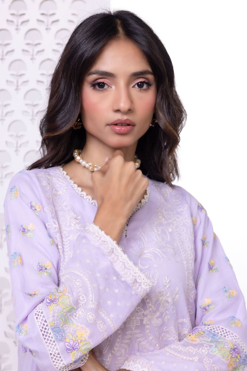 Embroidered | Polyester Crinkle Chiffon | Kurta | GBP 19.50