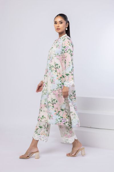 Embroidered | Dull Raw Silk | Pants | GBP 20.00
