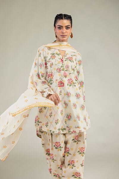 Printed | Cambric | Floral Cambric Kurta | GBP 30.00