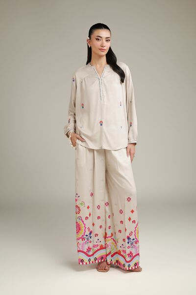 Embroidered | Viscose Crepe | Trousers | GBP 25.00