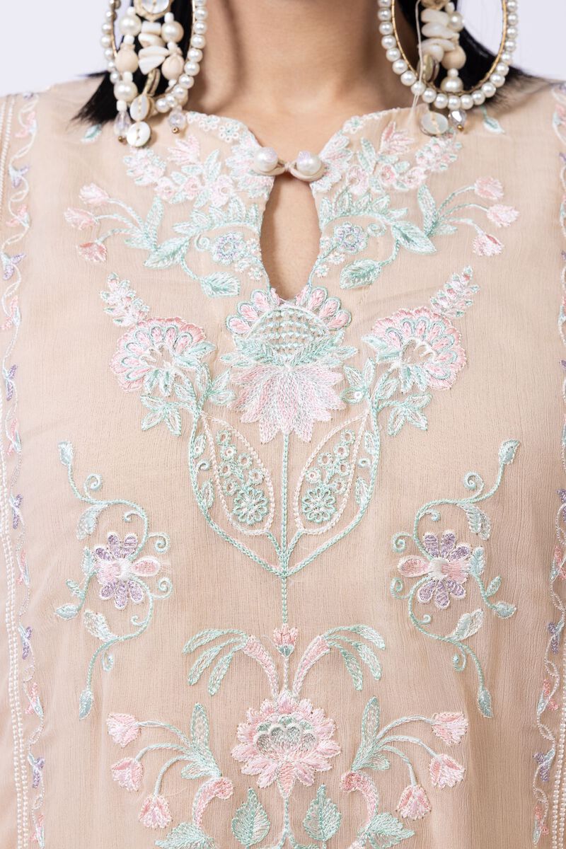 Embroidered | Polyester Crinkle Chiffon | Kurta | GBP 50.00