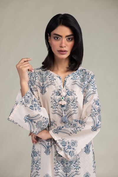Embroidered | Cambric | Floral Printed Kurta | GBP 30.00