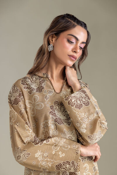 Printed | Light Khaddar | Floral Khaddar Kurta | GBP 30.00