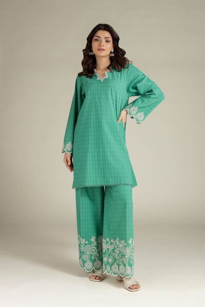 Embroidered | Cotton Dobby | Fabrics 2 Piece | GBP 15.00