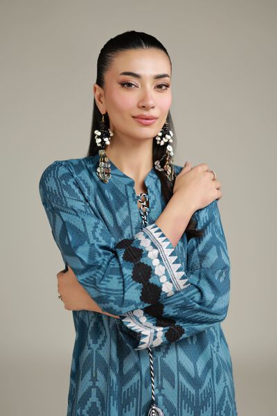 Embroidered | Cotton Dobby | Long Cotton Kurta | GBP 12.50