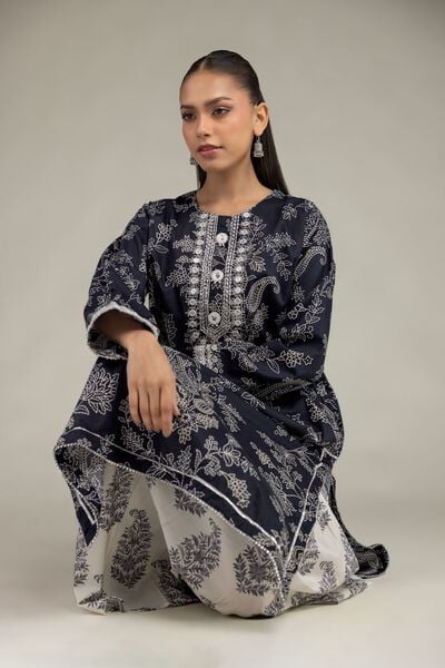 Embroidered | Cotton Viscose | Floral Paisley Kurta | GBP 40.00