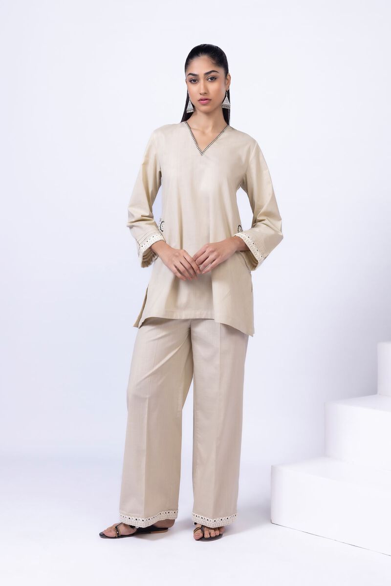 Embroidered | Crosshatch Poplin | Pants | GBP 8.00
