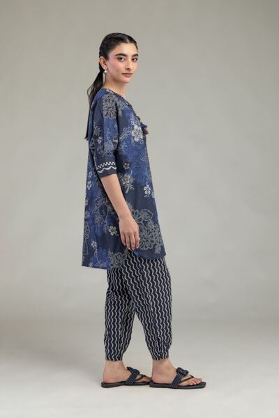 Printed | Cotton Dobby | Cotton Navy Shalwar  | GBP 25.00
